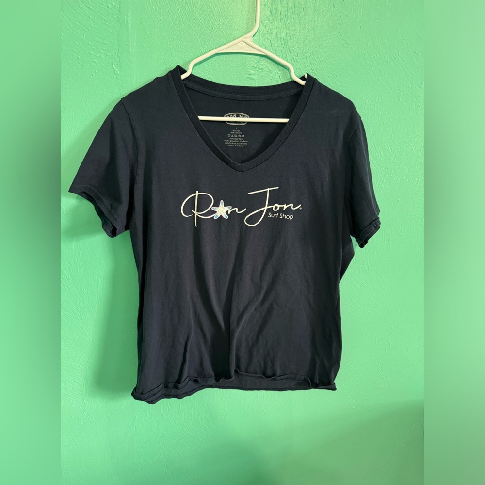 Navy blue Ron Jon T-Shirt.